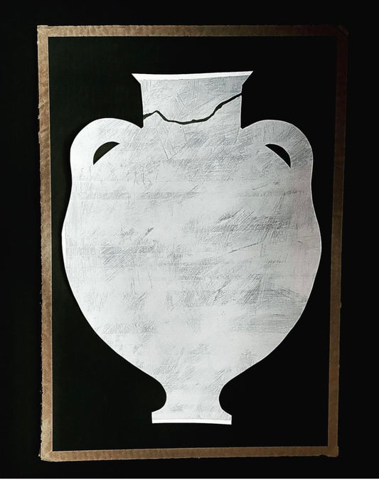 Vase Collage in White