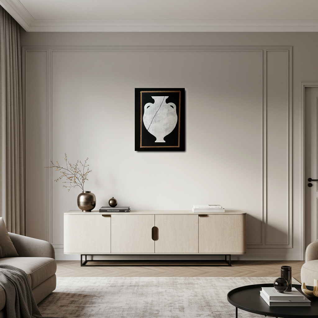 Vase Collage in White 2