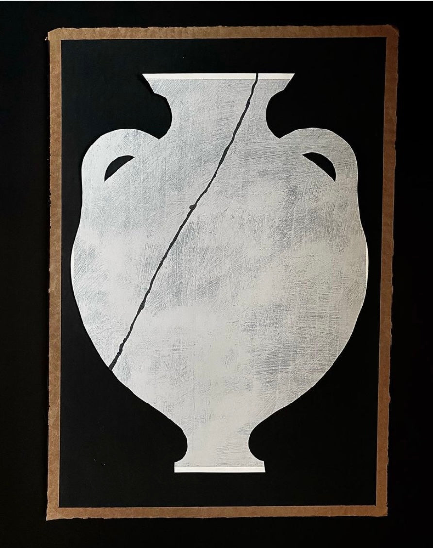 Vase Collage in White 2